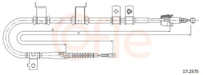 Cable Pull, parking brake COFLE 17.2575