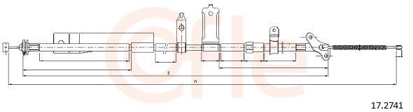 COFLE 17.2741 Cable Pull, parking brake