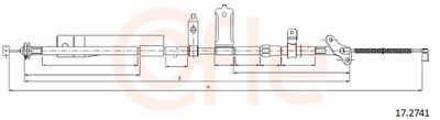 Cable Pull, parking brake COFLE 17.2741