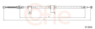 Cable Pull, parking brake COFLE 17.3531