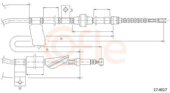 COFLE 17.4017 Cable Pull, parking brake