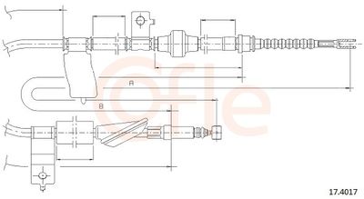 Cable Pull, parking brake COFLE 17.4017