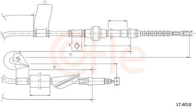 Cable Pull, parking brake COFLE 17.4018