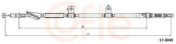 COFLE 17.4040 Cable Pull, parking brake