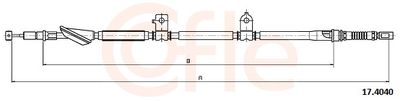 Cable Pull, parking brake COFLE 17.4040