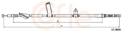 Cable Pull, parking brake COFLE 17.4045