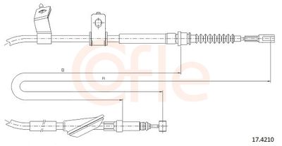 Cable Pull, parking brake COFLE 17.4210