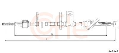 Cable Pull, parking brake COFLE 17.5023