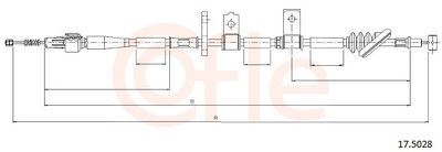 Cable Pull, parking brake COFLE 17.5028
