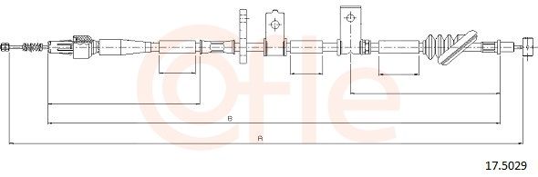 COFLE 17.5029 Cable Pull, parking brake