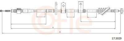 Cable Pull, parking brake COFLE 17.5029