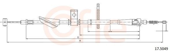 COFLE 17.5049 Cable Pull, parking brake