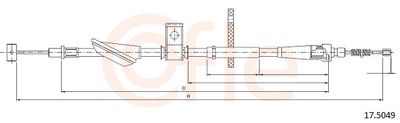 Cable Pull, parking brake COFLE 17.5049