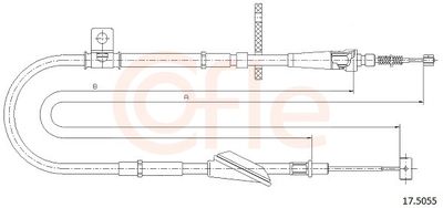 Cable Pull, parking brake COFLE 17.5055