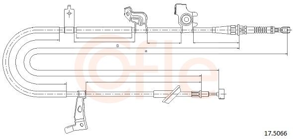 COFLE 17.5066 Cable Pull, parking brake