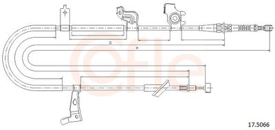 Cable Pull, parking brake COFLE 17.5066