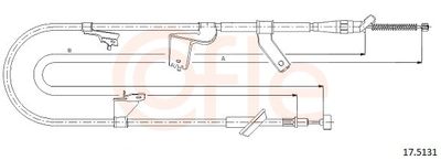 Cable Pull, parking brake COFLE 17.5131