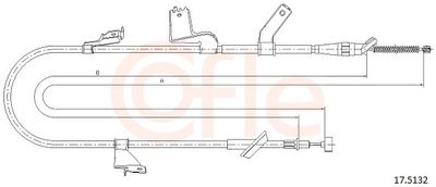 Cable Pull, parking brake COFLE 17.5132