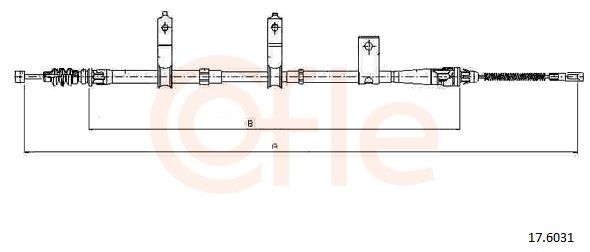 COFLE 17.6031 Cable Pull, parking brake
