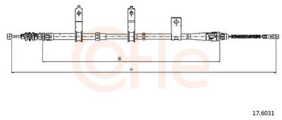Cable Pull, parking brake COFLE 17.6031