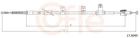 COFLE 17.6049 Cable Pull, parking brake