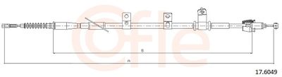 Cable Pull, parking brake COFLE 17.6049