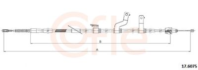 Cable Pull, parking brake COFLE 17.6075