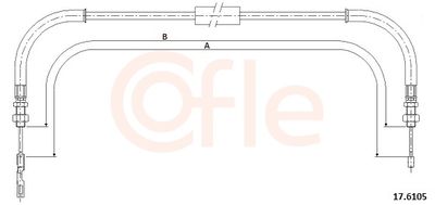 Cable Pull, parking brake COFLE 17.6105