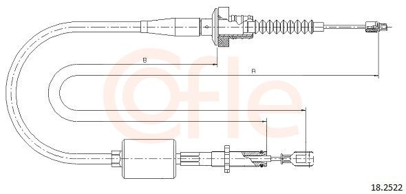 COFLE 18.2522 Cable Pull, clutch control