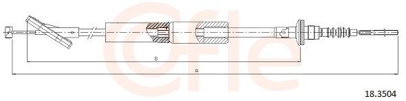 COFLE 18.3504 Cable Pull, clutch control