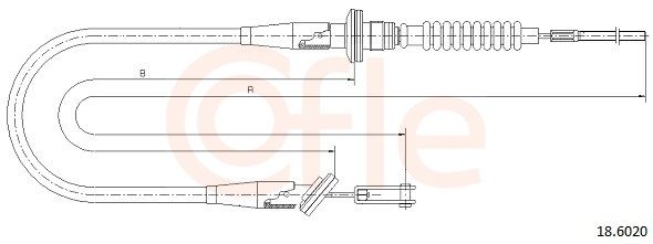COFLE 18.6020 Cable Pull, clutch control