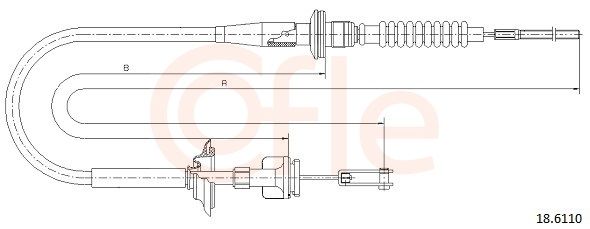 COFLE 18.6110 Cable Pull, clutch control