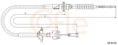 Cable Pull, clutch control COFLE 18.6110