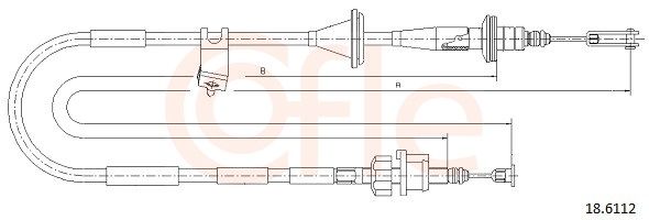 COFLE 18.6112 Cable Pull, clutch control