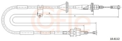 Cable Pull, clutch control COFLE 18.6112