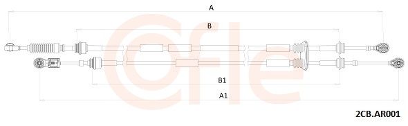 COFLE 2CB.AR001 Cable Pull, manual transmission