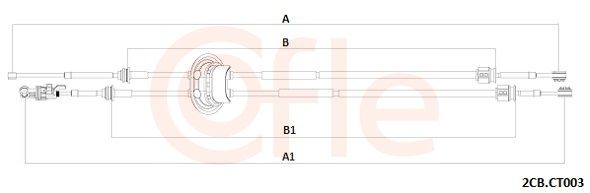 COFLE 2CB.CT003 Cable Pull, manual transmission