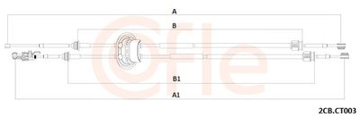 Cable Pull, manual transmission COFLE 2CB.CT003