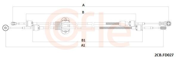 COFLE 2CB.FD027 Cable Pull, manual transmission