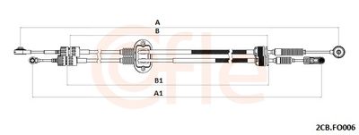 Cable Pull, manual transmission COFLE 2CB.FO006