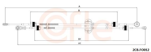 COFLE 2CB.FO012 Cable Pull, manual transmission