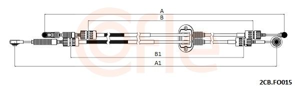 COFLE 2CB.FO015 Cable Pull, manual transmission