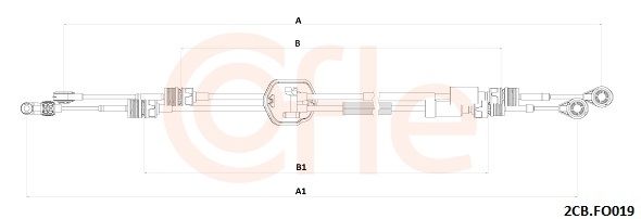 COFLE 2CB.FO019 Cable Pull, manual transmission