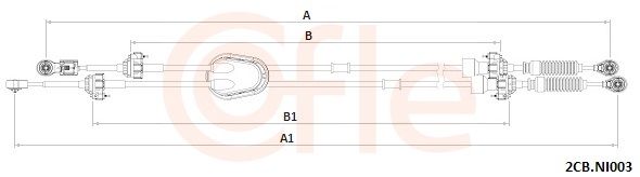 COFLE 2CB.NI003 Cable Pull, manual transmission