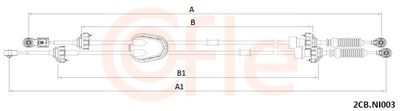 Cable Pull, manual transmission COFLE 2CB.NI003