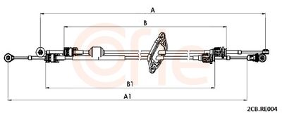 Cable Pull, manual transmission COFLE 2CB.RE004