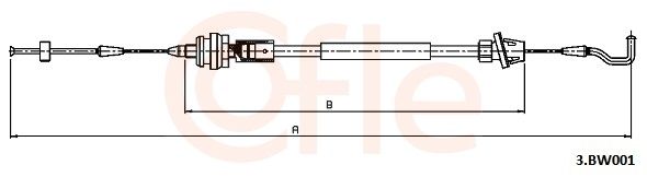 COFLE 3.BW001 Accelerator Cable