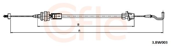 COFLE 3.BW003 Accelerator Cable