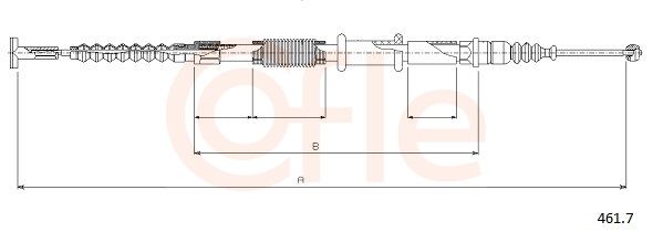 COFLE 461.7 Cable Pull, parking brake