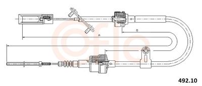 Cable Pull, clutch control COFLE 492.10